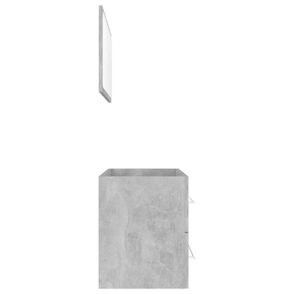 Set Mobili da Bagno 2 pz Grigio Cemento in Legno Multistrato | homemem39