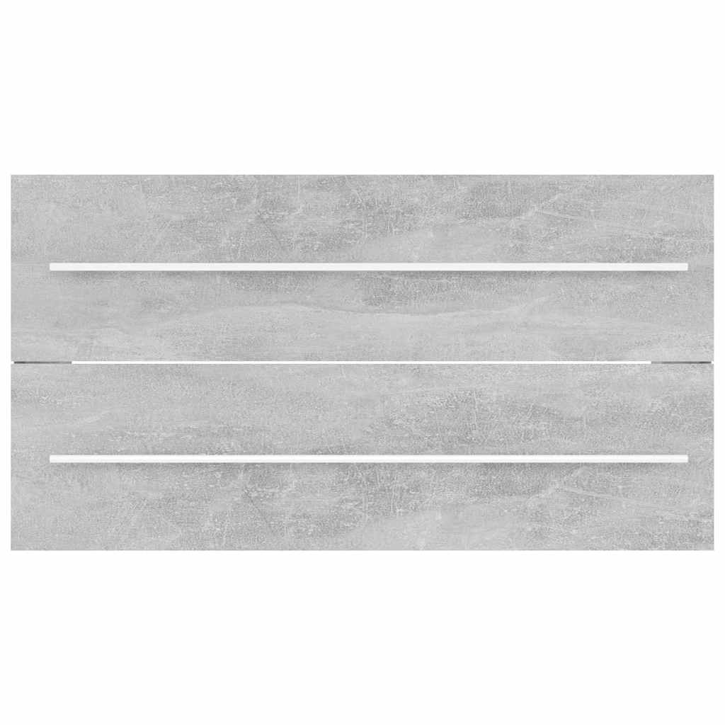 Set Mobili da Bagno 2 pz Grigio Cemento in Legno Multistrato