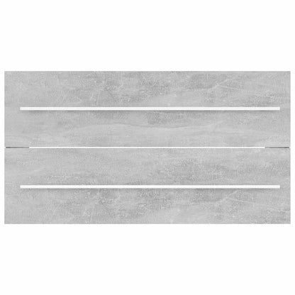 Set Mobili da Bagno 2 pz Grigio Cemento in Legno Multistrato