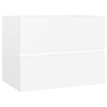 Set Mobili da Bagno 2 pz Bianco in Legno Multistrato