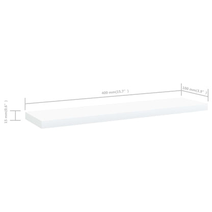 Ripiani per Libreria 4 pz Bianchi 40x10x1,5 cm in Multistrato - homemem39