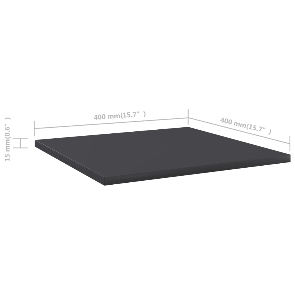 Ripiani per Libreria 8pz Grigi 40x40x1,5cm in Legno Multistrato - homemem39