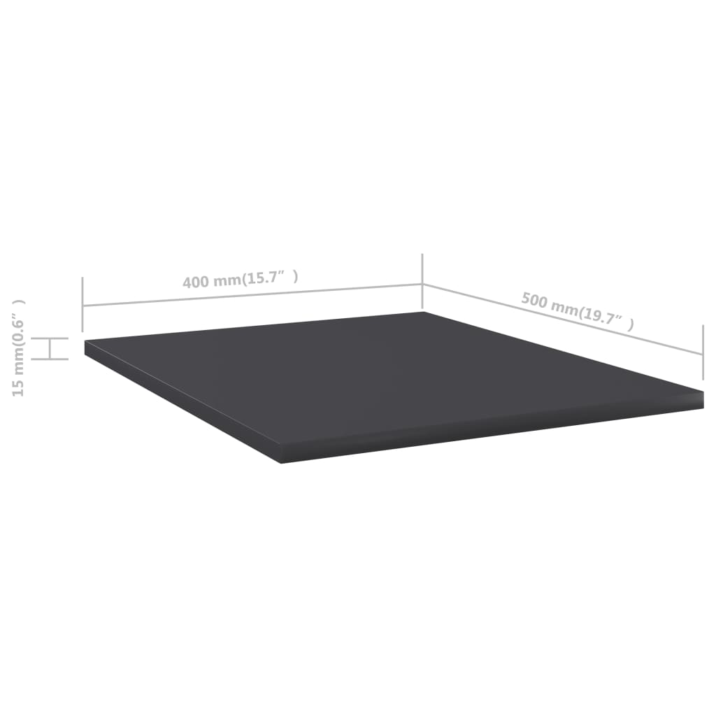 Ripiani per Libreria 8pz Grigi 40x50x1,5cm in Legno Multistrato - homemem39