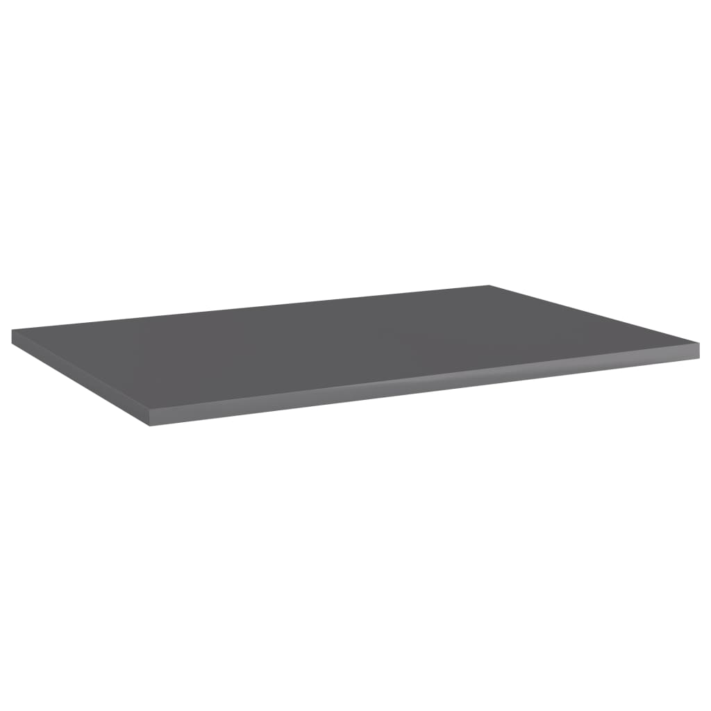 Ripiani per Libreria 4pz Grigio Lucido 60x40x1,5cm Multistrato | homemem39