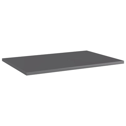 Ripiani per Libreria 4pz Grigio Lucido 60x40x1,5cm Multistrato | homemem39