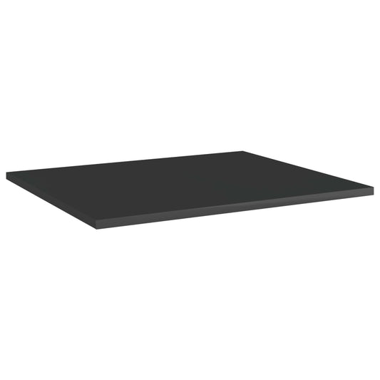 Ripiani per Libreria 8pz Nero Lucido 60x50x1,5cm Multistrato - homemem39