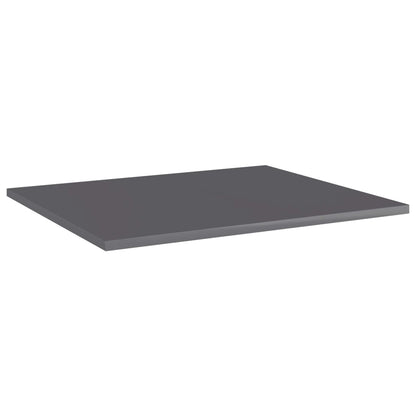 Ripiani per Libreria 8pz Grigio Lucido 60x50x1,5cm Multistrato | homemem39