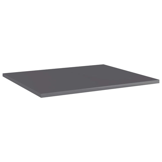 Ripiani per Libreria 8pz Grigio Lucido 60x50x1,5cm Multistrato - homemem39