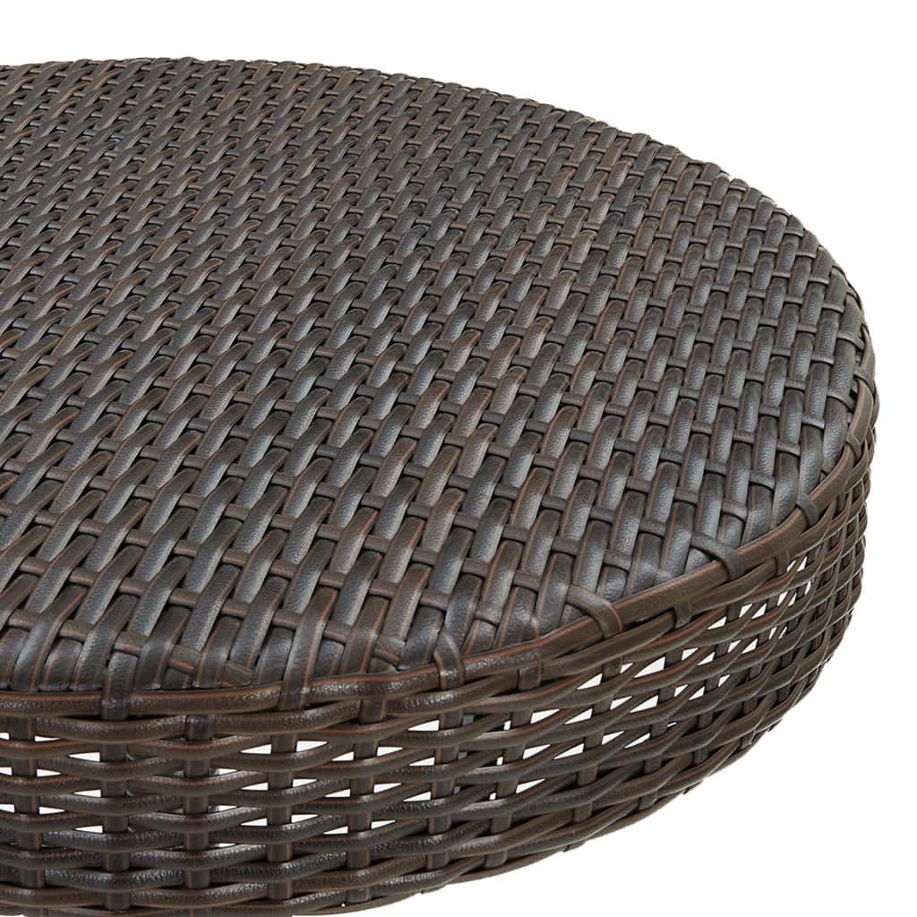 Set Bar da Giardino 3 pz con Cuscini in Polyrattan Marrone - homemem39