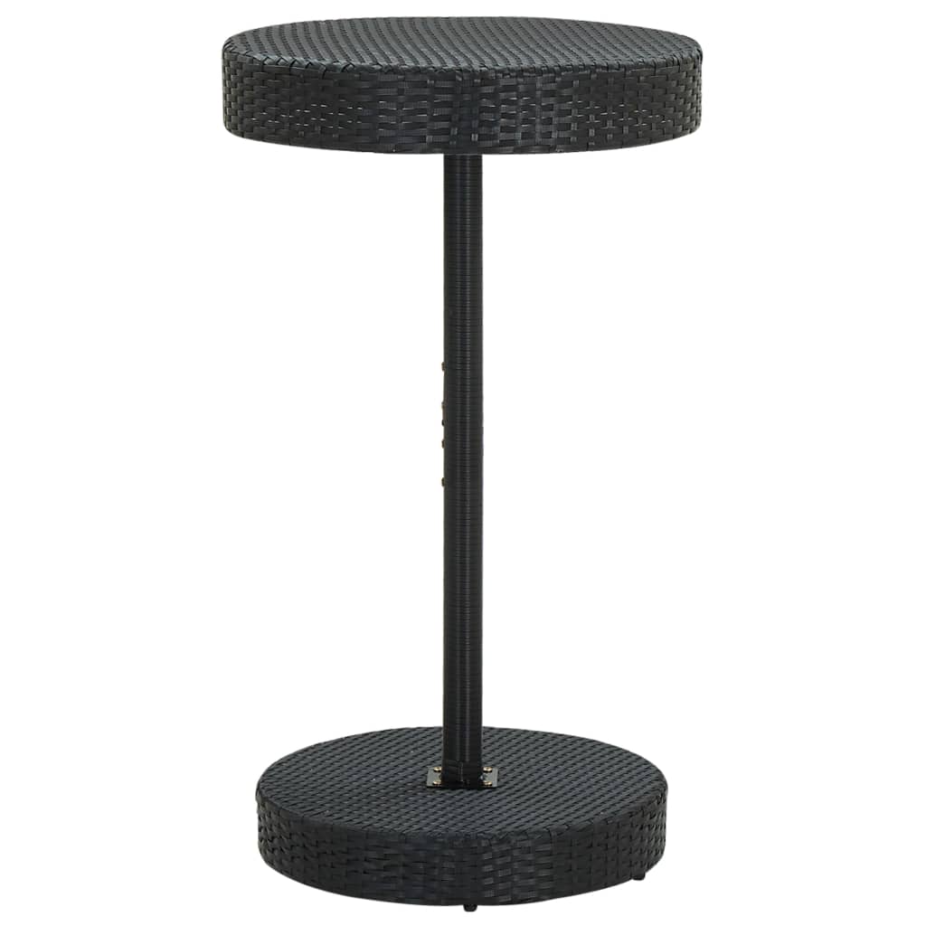 Set Bar da Giardino 3 pz con Cuscini Polyrattan Nero - homemem39