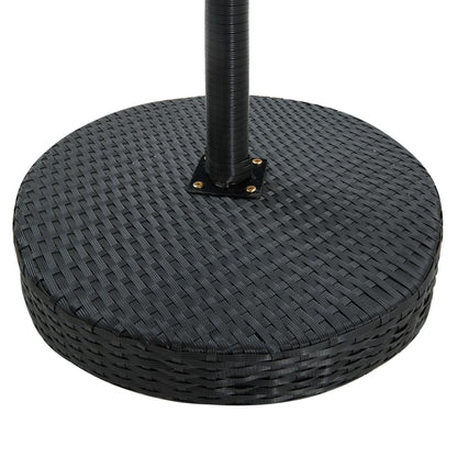 Set Bar da Giardino 3 pz con Cuscini Polyrattan Nero - homemem39
