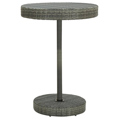 5 pc Garden Bar Set with Gray Polyrattan Cushions
