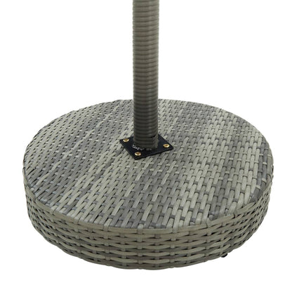 Set Bar da Giardino 3 pz con Cuscini in Polyrattan Grigio | homemem39