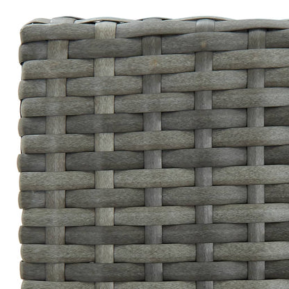 Set da Bar da Giardino 5 pz con Cuscini in Polyrattan Grigio