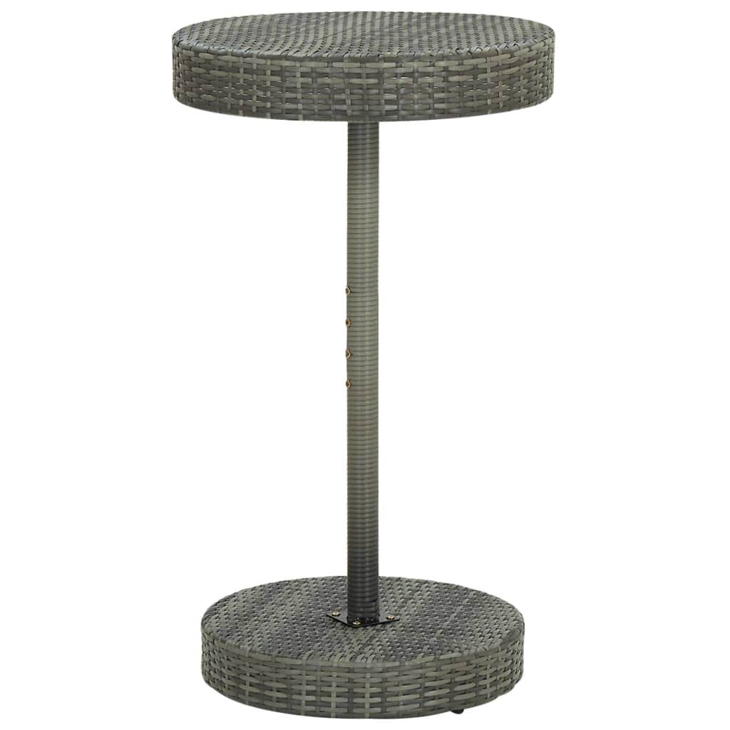 Set Bar da Giardino 3 pz in Polyrattan Grigio | homemem39