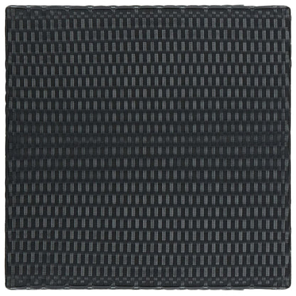 Set Bar da Giardino 3 pz con Cuscini Polyrattan Nero | homemem39