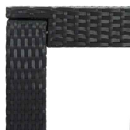 Set Bar da Giardino 3 pz con Cuscini Polyrattan Nero | homemem39
