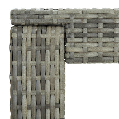 3 pc Garden Bar Set with Gray Polyrattan Cushions