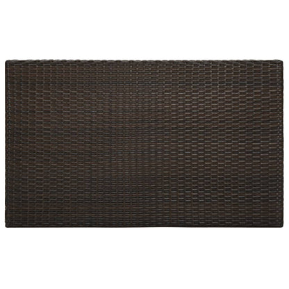 5 pc Garden Bar Set with Brown Polyrattan Cushions