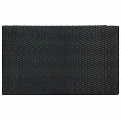 Set Bar da Giardino 7 pz con Cuscini in Polyrattan Nero | homemem39
