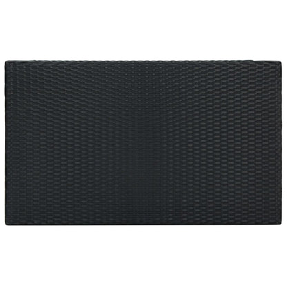 Set Bar da Giardino 5 pz con Cuscini Polyrattan Nero - homemem39