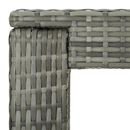5 pc Garden Bar Set with Gray Polyrattan Cushions