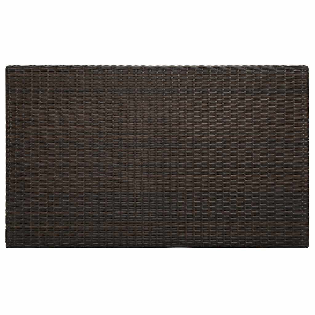 Set Bar da Giardino 5 pz con Braccioli in Polyrattan Marrone