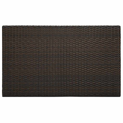 Set Bar da Giardino 5 pz con Braccioli in Polyrattan Marrone