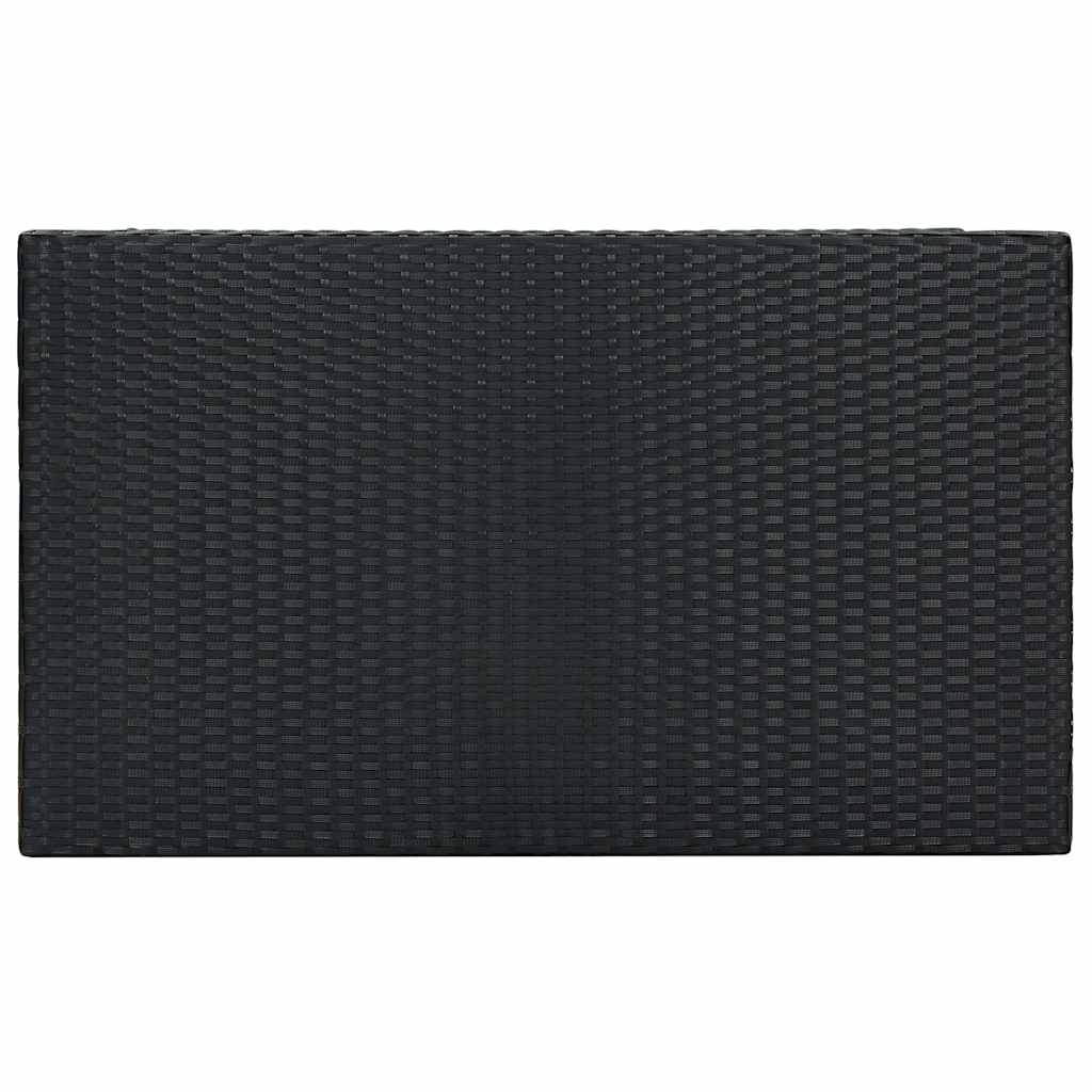 Set Bar da Giardino 5 pz con Braccioli in Polyrattan Nero