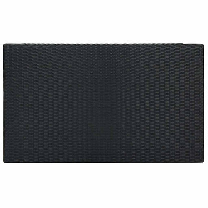 Set Bar da Giardino 5 pz con Braccioli in Polyrattan Nero