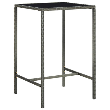 Set da Bar da Giardino 3 pz con Cuscini in Polyrattan Grigio - homemem39