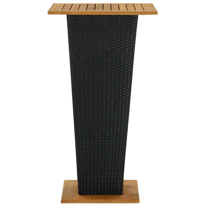 Set Bar da Giardino 3 pz con Cuscini in Polyrattan Nero | homemem39