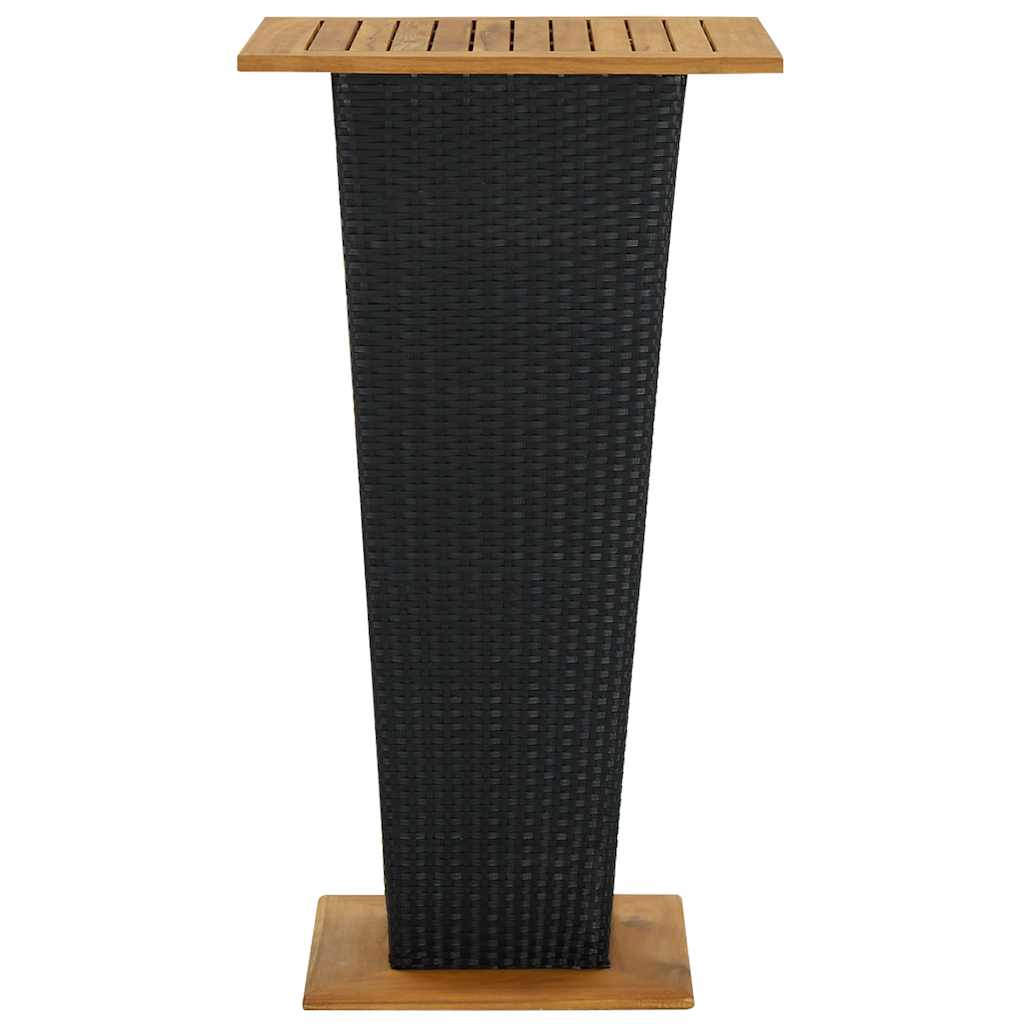 Set da Bar da Giardino 5 pz con Cuscini in Polyrattan Nero | homemem39