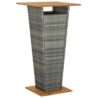 Set da Bar da Giardino 5 pz con Cuscini in Polyrattan Grigio | homemem39