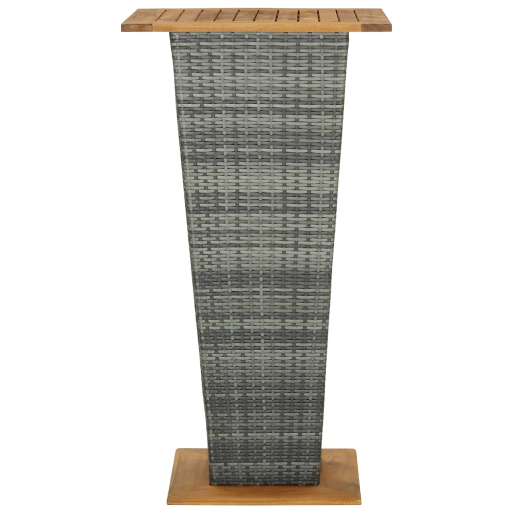 Set da Bar da Giardino 5 pz con Cuscini in Polyrattan Grigio | homemem39
