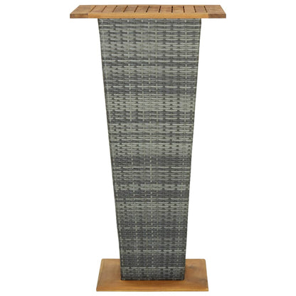 Set da Bar da Giardino 5 pz con Cuscini in Polyrattan Grigio | homemem39