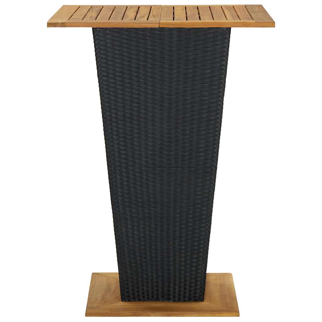 Set da Bar da Giardino 5 pz con Cuscini in Polyrattan Nero | homemem39