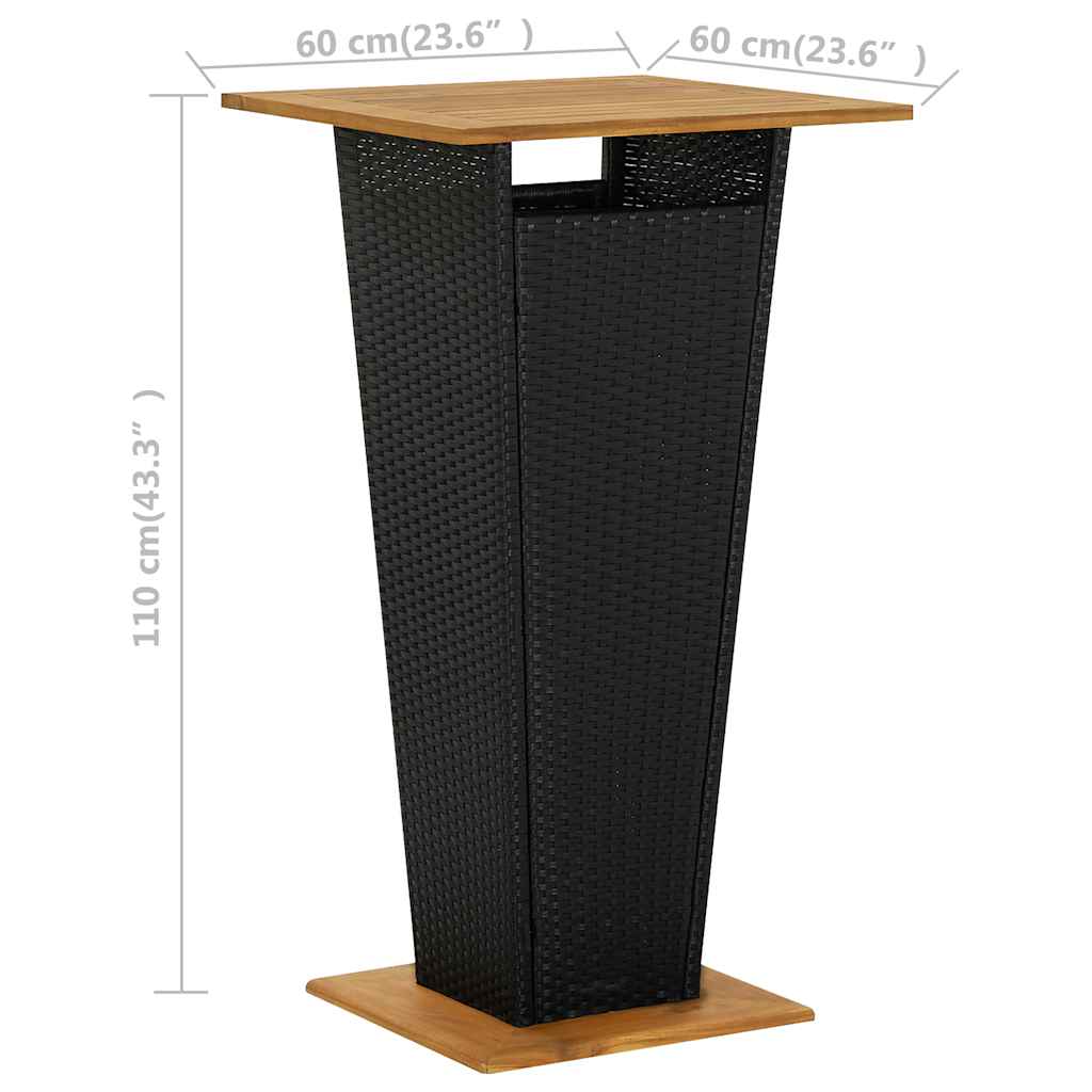 Set Bar da Giardino 5 pz Nero | homemem39