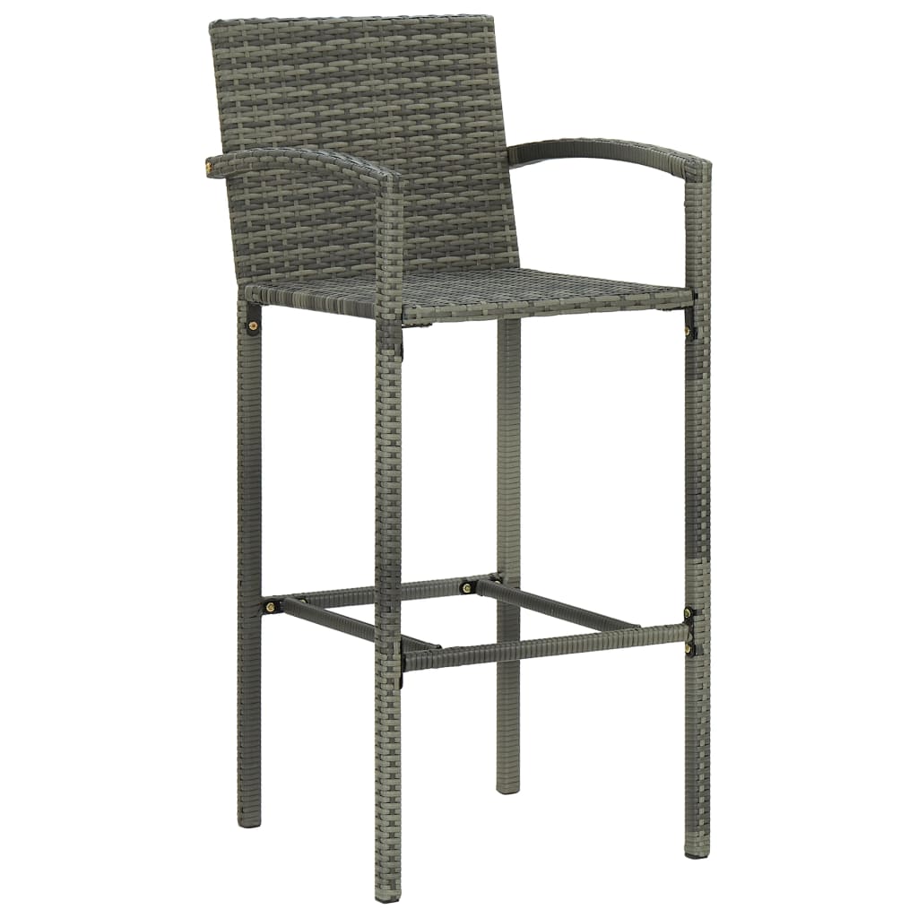 Set Bar da Giardino 5 pz Grigio | homemem39