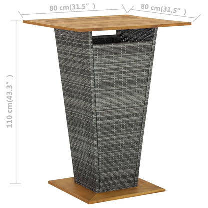 Set Bar da Giardino 5 pz Grigio | homemem39