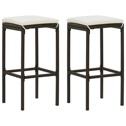Set Bar da Giardino 3 pz con Cuscini Marrone - homemem39