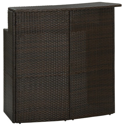 Set Bar da Giardino 3 pz con Cuscini Marrone - homemem39