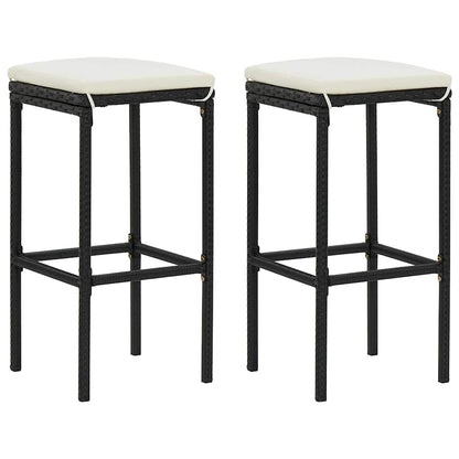 Set Bar da Giardino 3 pz con Cuscini Nero | homemem39