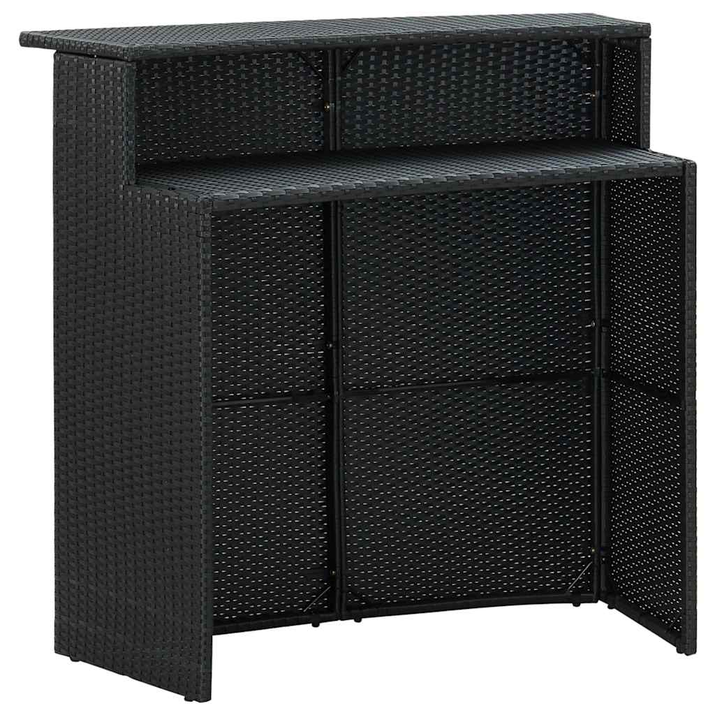 Set Bar da Giardino 3 pz con Cuscini Nero | homemem39