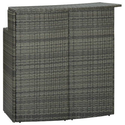 Set Bar da Giardino 5 pz con Cuscini Grigio - homemem39