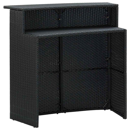 Set Bar da Giardino 3 pz con Cuscini Nero | homemem39