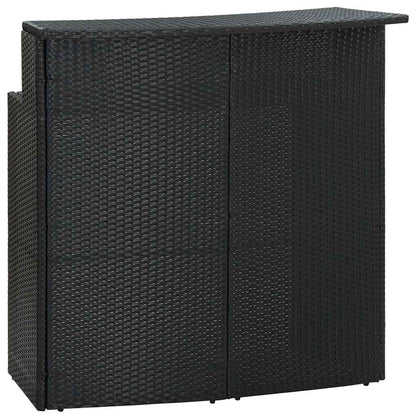 Set Bar da Giardino 3 pz con Cuscini Nero | homemem39