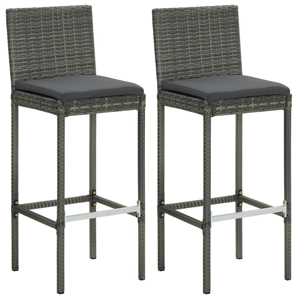 Set Bar da Giardino 3 pz con Cuscini Grigio | homemem39