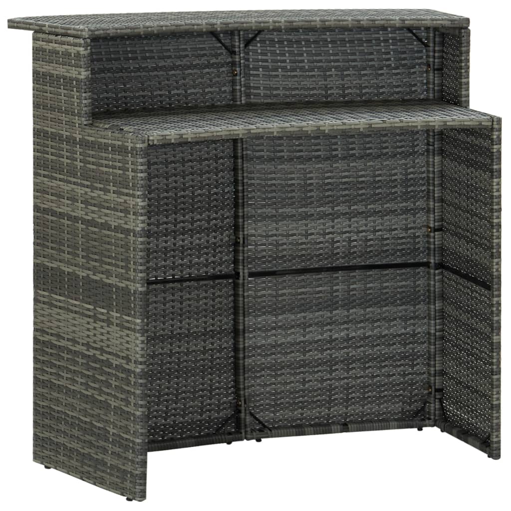 Set Bar da Giardino 3 pz con Cuscini Grigio | homemem39
