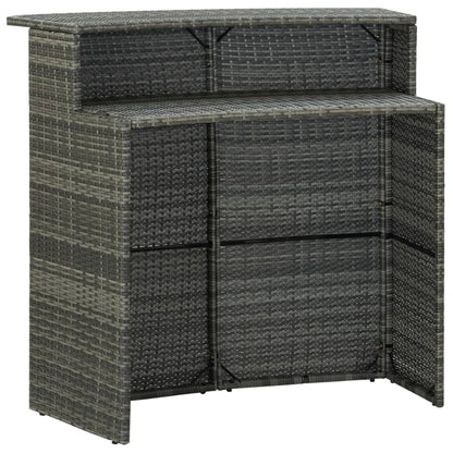 Set Bar da Giardino 3 pz con Cuscini Grigio | homemem39